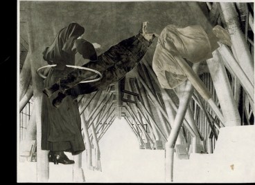 collage cloaked figures in pipe-roofed int SM